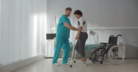 Nurse helping a patient